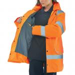 Beeswift Fleece Lined High Visibility Traffic Jacket Orange S BSW37405