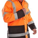 Beeswift Fleece Lined High Visibility Traffic Jacket BSW37706