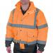 Beeswift Two Tone High Visibility Constructor Bomber Jacket OrangeNavy Blue M BSW38788