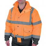 Beeswift Two Tone High Visibility Constructor Bomber Jacket OrangeNavy Blue L CBJTTORNL BSW38789
