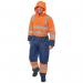 Beeswift Two Tone Hi Visibility Thermal Waterproof Coverall Orange/Navy Blue L BSW38860