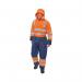 Beeswift Two Tone Hi Visibility Thermal Waterproof Coverall OrangeNavy Blue L BD900ORNL BSW38860