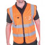 Beeswift Executive Mesh Waistcoat Orange 4XL HVMWEXECOR4XL BSW39219