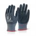 Beeswift Nitrile PU Mix Coated Gloves BlackGrey Size 2XL BF12XL BSW39736