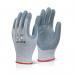 Beeswift Nitrile Foam Nylon Gloves Grey 7 NFNG07 BSW39745