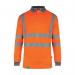 Beeswift Envirowear High Visibility Long Sleeve Polo Shirt Orange 4XL EWCPKLSOR4XL BSW40077