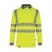 Beeswift Envirowear High Visibility Long Sleeve Polo Shirt Saturn Yellow XL BSW40088