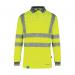Beeswift Envirowear High Visibility Long Sleeve Polo Shirt Saturn Yellow L EWCPKLSSYL BSW40089