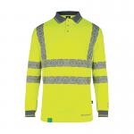 Beeswift Envirowear High Visibility Long Sleeve Polo Shirt Saturn Yellow M EWCPKLSSYM BSW40090