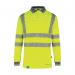 Beeswift Envirowear High Visibility Long Sleeve Polo Shirt Saturn Yellow M EWCPKLSSYM BSW40090
