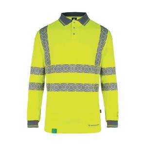 Beeswift Envirowear High Visibility Long Sleeve Polo Shirt Saturn