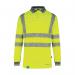Beeswift Envirowear High Visibility Long Sleeve Polo Shirt Saturn Yellow S EWCPKLSSYS BSW40091