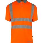 Beeswift Envirowear High Visibility Short Sleeve Polo Shirt Orange 3XL BSW40092