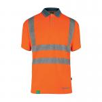 Beeswift Envirowear High Visibility Short Sleeve Polo Shirt Orange 3XL BSW40092