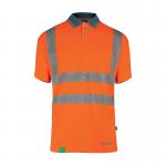 Beeswift Envirowear High Visibility Short Sleeve Polo Shirt Orange 5XL BSW40094