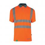 Beeswift Envirowear High Visibility Short Sleeve Polo Shirt Orange 5XL EWCPKSSOR5xL BSW40094