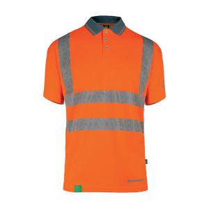 Beeswift Envirowear High Visibility Short Sleeve Polo Shirt Orange XL