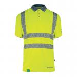 Beeswift Envirowear High Visibility Short Sleeve Polo Shirt Saturn Yellow S BSW40100