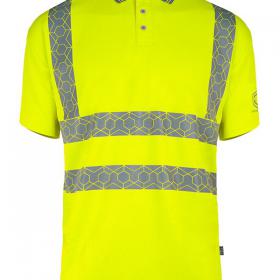 Beeswift Envirowear High Visibility Short Sleeve Polo Shirt Saturn Yellow M BSW40101