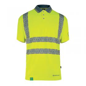 Beeswift Envirowear High Visibility Short Sleeve Polo Shirt Saturn Yellow XL BSW40103