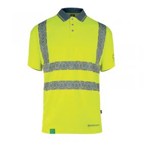 Beeswift Envirowear High Visibility Short Sleeve Polo Shirt Saturn Yellow XL EWCPKSSSYXL BSW40103