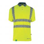 Beeswift Envirowear High Visibility Short Sleeve Polo Shirt Saturn Yellow 3XL EWCPKSSSY3XL BSW40105