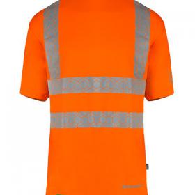 Beeswift Envirowear High Visibility Short Sleeve T-Shirt Orange L BSW40199