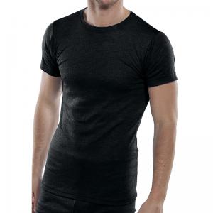 Beeswift Short Sleeve Thermal Vest Black M THVSSBLM BSW43495