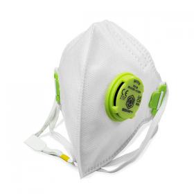 Beeswift B-Brand P2 Face Mask with Valve Fold Flat White BSW43812