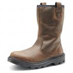 Beeswift Sherpa Dual Density PU Rubber S3 Leather Upper Fur Lined Rigger Boots 1Pr Brown 8 SRB08 BSW52660