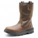 Beeswift Sherpa Dual Density PU Rubber S3 Leather Upper Fur Lined Rigger Boots 1Pr Brown 10 SRB10 BSW52662