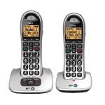 BT Bt4000 Twin Big Button DECT Cordless Phone Silver/Black 069265 BT61584