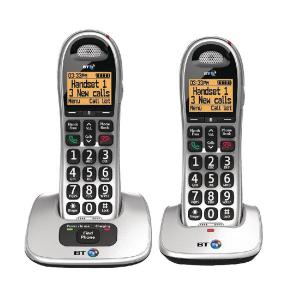 BT BT4000 Twin Big Button DECT Cordless Phone SilverBlack 069265