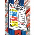 The image shows the warehouse signage for Beaverswood Supply Ltd, specifically the weight load identification for their pallet racking. The sign measures H.356 x W.254 and is labeled as BLS1.