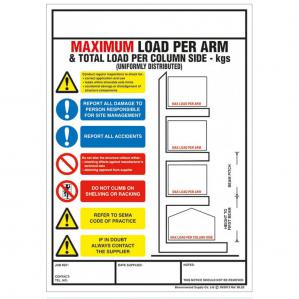 Weight Load Identification - Cantilver Racking Weight Load - H.356 x