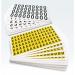 Complete Packs of Self-Adhesive Letters - H.21 x W.38mm - Yellow F4 Pack A - Z