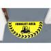 Floor Graphic Markers - Half Circle - W.750 - PPE Must Be Worn  FHMC19