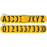 The image features a brightly colored round marker with the number 4 printed in bold font. The marker is 190mm in diameter and is designed specifically for floor identification purposes. The marker is produced by Beaverswood Supply Ltd, a well-known supplier of floor marking equipment.