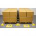 Floor Signals - + - H.300 x W.300 - Pack of 10 - Yellow FS/+