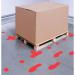 Floor Signals - T - H.200 x W.300 - Pack of 10 - Red FSR/T