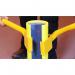 The image shows a tool designed for installation of Rack Armour on small to medium racking. It features the Beaverswood Supply Ltd logo and is made of durable materials. The tool has a T-shaped handle and curved slots for secure attachment of Rack Armour.