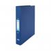 The photo displays a set of Elba Ring Binders, featuring 25mm O-shaped rings, designed to hold A4 size papers, in a bold blue color. Each pack includes 10 binders, creating a professional and organized look for any workspace.
