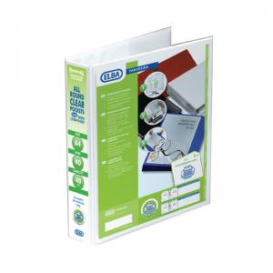 Elba Panorama 40mm 4 D-Ring Pres Binder A4 Wht Pack of 10 400001300