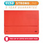 Elba StrongLine Document Wallet Bright Manilla Foolscap Red (Pack of 25) 100090136 BX01964