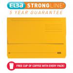 Elba Strongline Document Wallet Bright Manilla Foolscap Yellow (Pack of 25) 100090141 BX03227