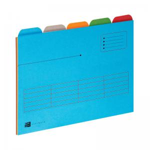 Elba Oxford 5 Tabbed Folder A4 Assorted 5 Pack 100330160 BX03265