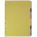 Elba-10 Part Card Divider Recycled Manilla A4 Assorted 400007246 BX05000