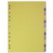 Elba 20-Part Card Divider Recycled Manilla A4 Assorted 400007438 BX05692