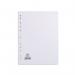 Elba 20-Part Divider 160gsm Multipunched A4 White 400007500 BX06116