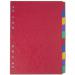 Elba 10-Part Pressboard Divider Heavyweight A4 Bright Multi 400007513 BX06158